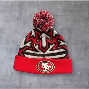 San Francisco 49ers New Era Glowflake Glow in the Dark Red Knit Beanie Hat Cap